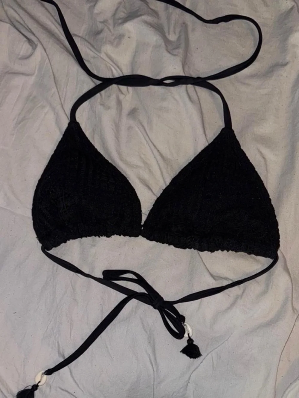 Black Triangle Bikini Top - Women Swim